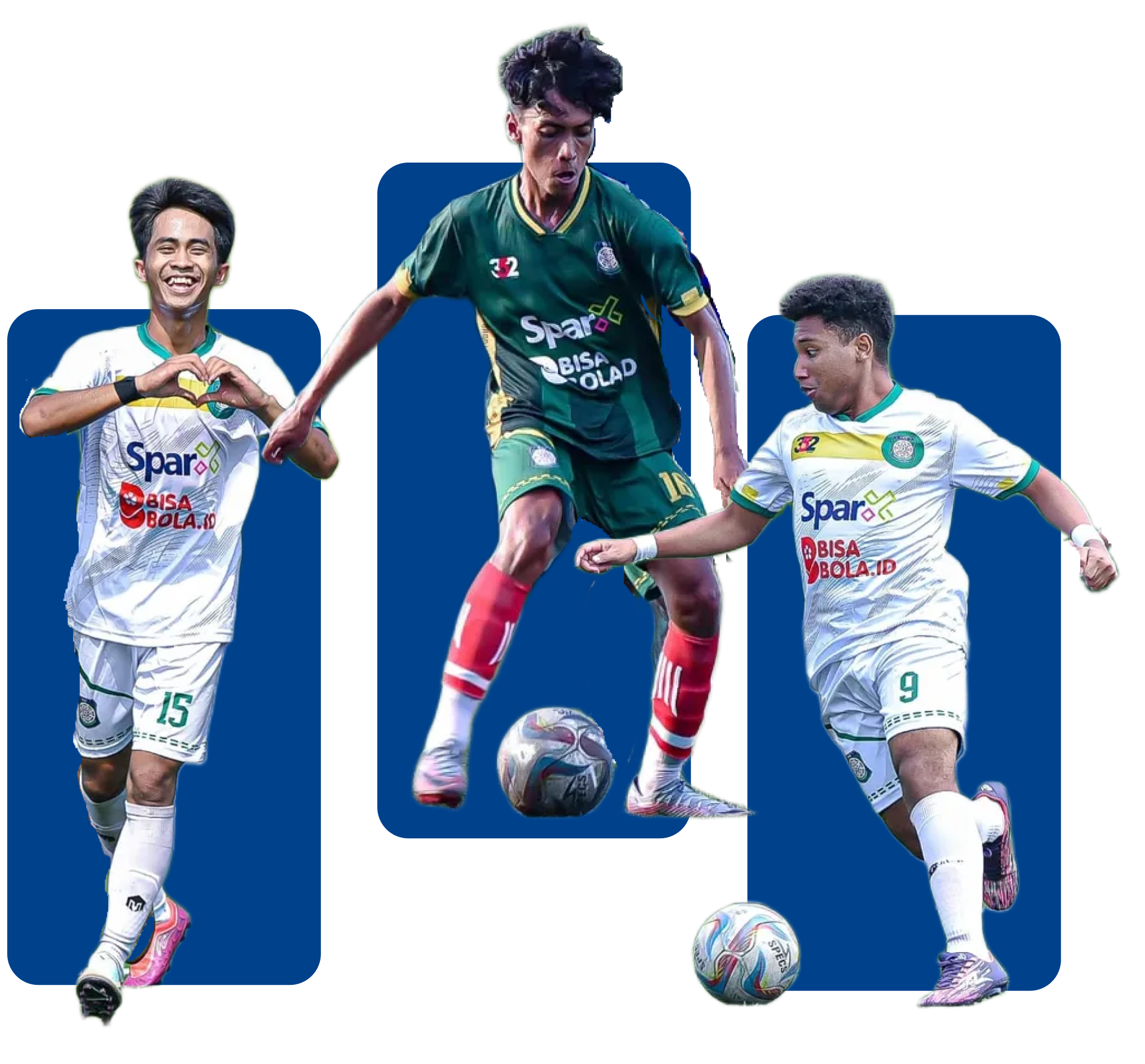 Football players in action